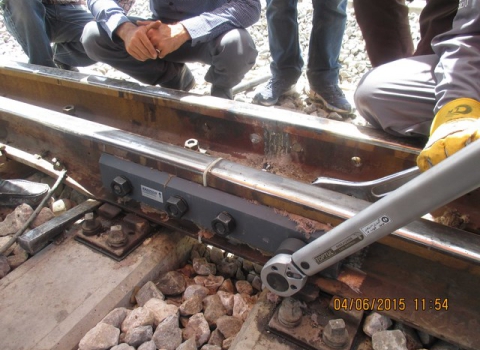 Switch installation and welding of Northeast railway track