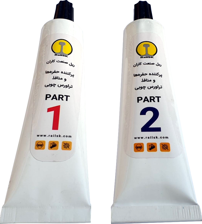 چسب دو جزئی ترمیم کننده منافذ تراورس چوبی